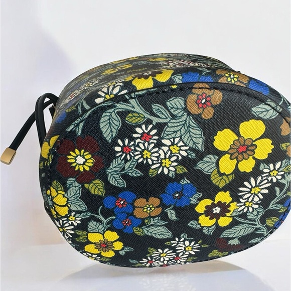 Tory Burch navy floral bucket bag - Picture 3 of 5